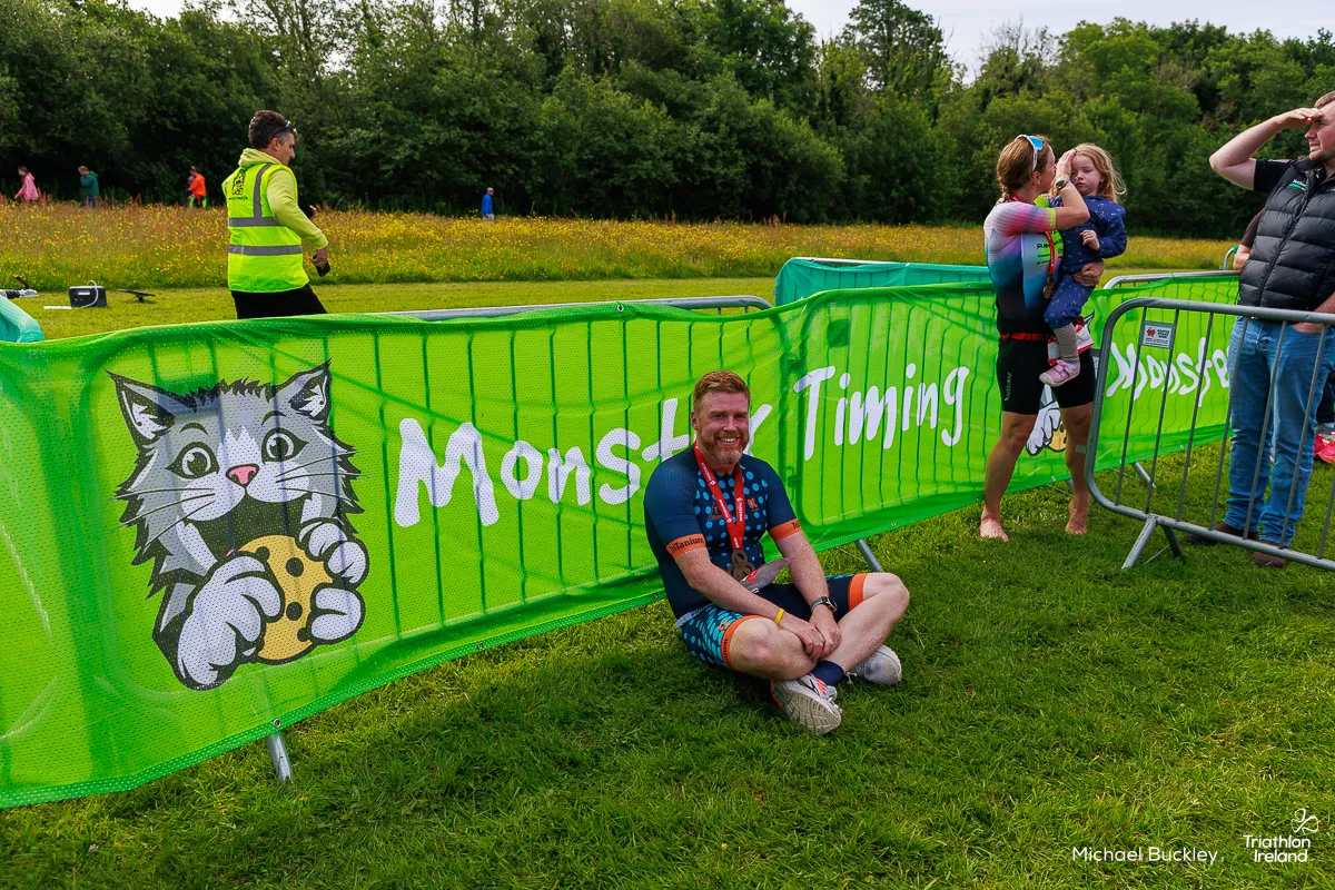 On-course barriers, branded and ready before the gun